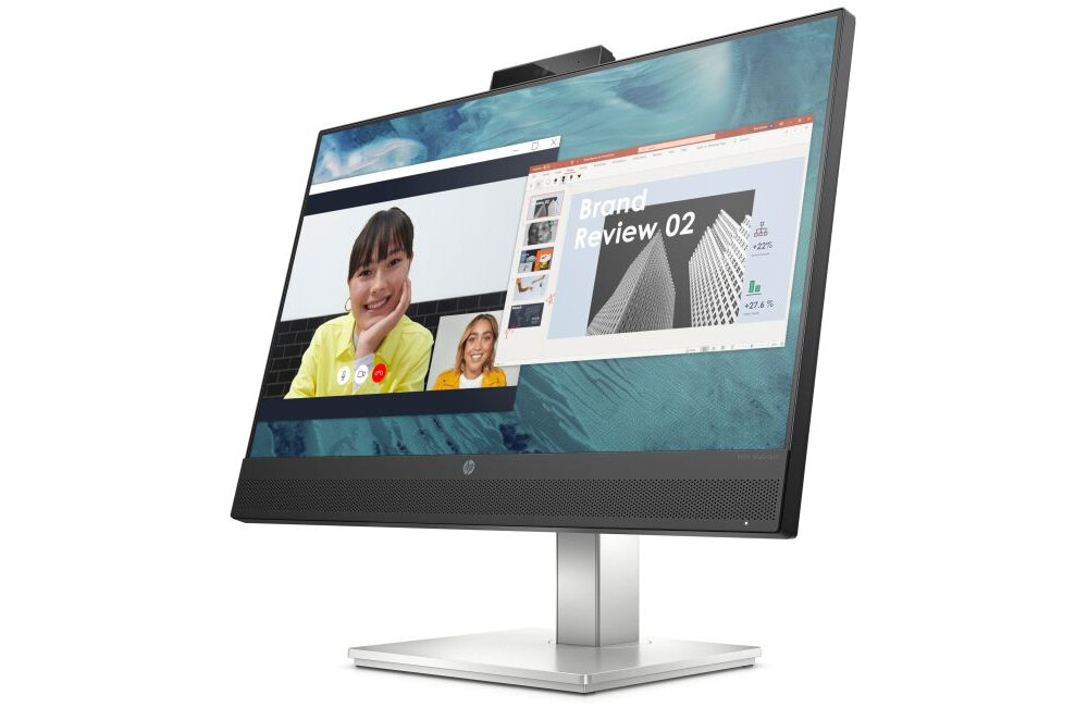 Monitor HP M24 Webcam 24 1920x1080px IPS kamera redukcja echa oraz pogłosu