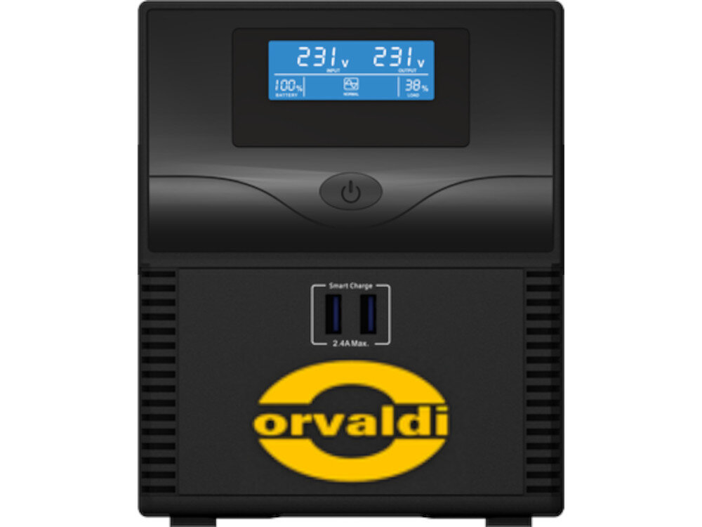 Zasilacz UPS ORVALDI i600 LCD USB działanie efektywność czas przełączania
