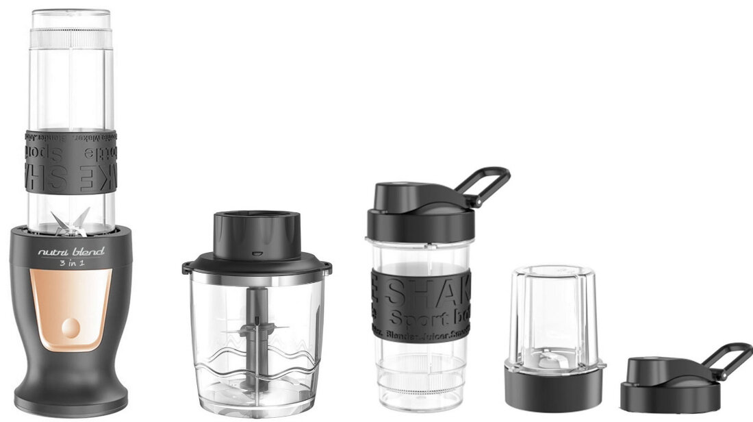 Blender kielichowy KALORIK BLS1500BG zestaw akcesoria komplet wyposazenie