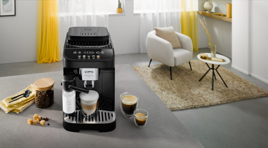 Кавоварка DELONGHI Magnifica Evo ECAM290.61.B Black сучасний дизайн зовнішній вигляд колір кольори