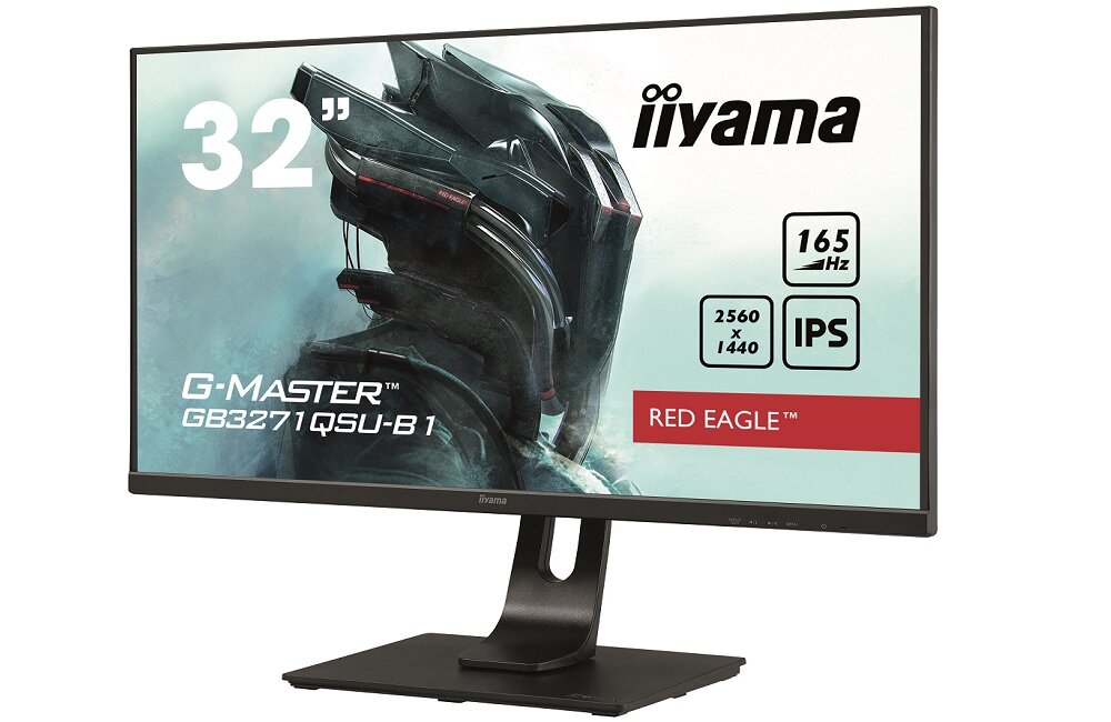 Monitor IIYAMA G-Master GB3271QSU-B1 32 2560x1440px IPS 165Hz 1 ms + Zestaw Cobalt 330 RGB Niekwestionowana jakość obrazu