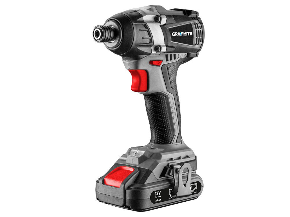 Zakrętarka udarowa GRAPHITE 58G012-S15 solidne niezawodne jednobiegowy sprzęt do wkręcania i wykręcania poręczna lekka konstrukcja