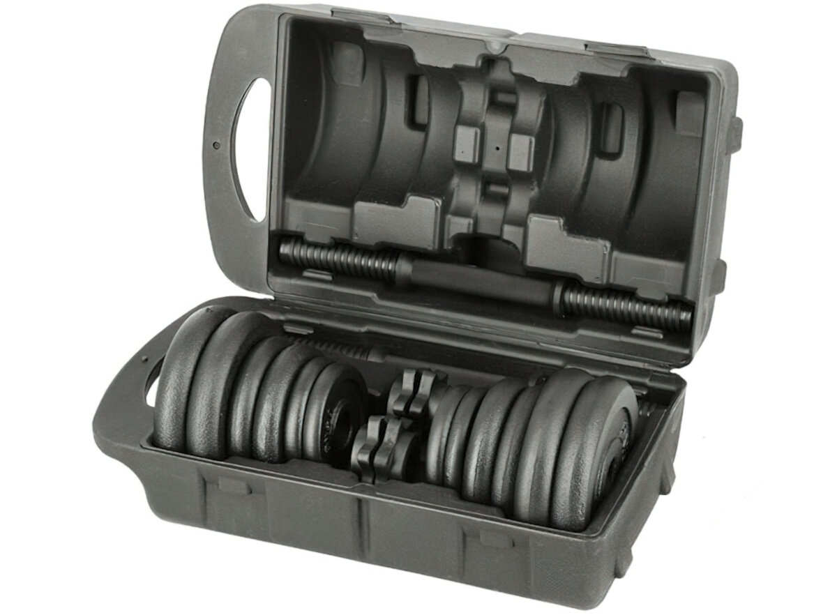 Hantle ONE FITNESS STO20 (2 x 10 kg) wyposażenie zestaw walizka