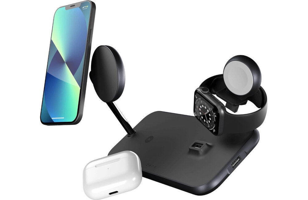 Ładowarka indukcyjna ZENS Magnetic ZEDC18B/00 4w1 20W Czarny gniazda możliwości ładowanie