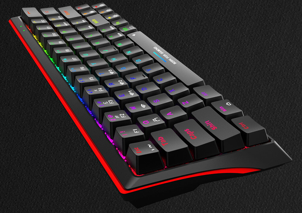 KLAWIATURA MARVO GAMING PRZEZNACZENIE WYKONANIE PODŚWIETLENIE RGB PRZEŁĄCZNIKI MECHANICZNE KABEL UŁOŻENIE STABILNOŚĆ ZABEZPIECZENIE