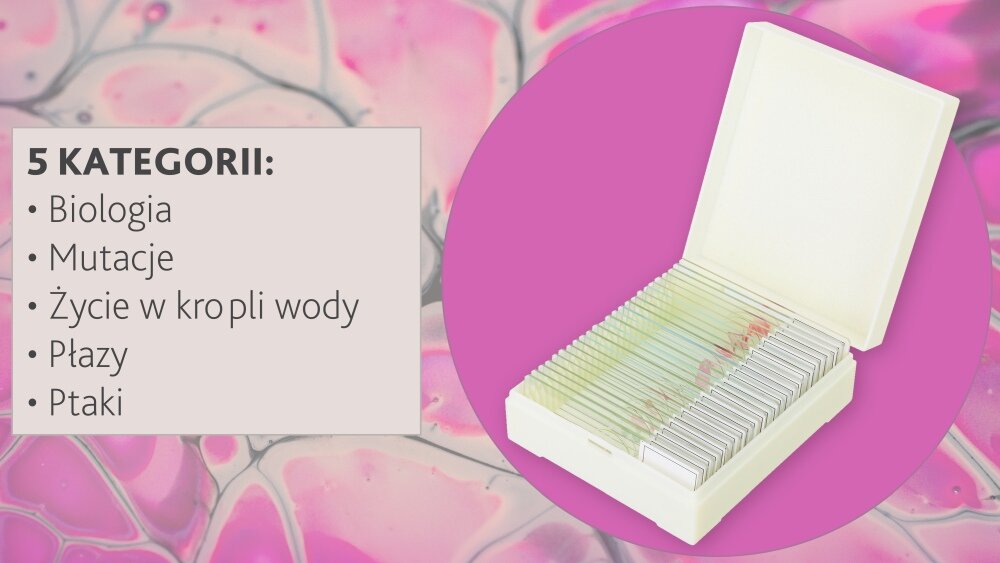 Zestaw mikropreparatów DISCOVERY Prof DPS 25 Biologia, ptaki itp.