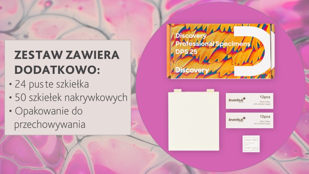 Zestaw mikropreparatów DISCOVERY Prof DPS 25 „Biologia, ptaki itp.”
