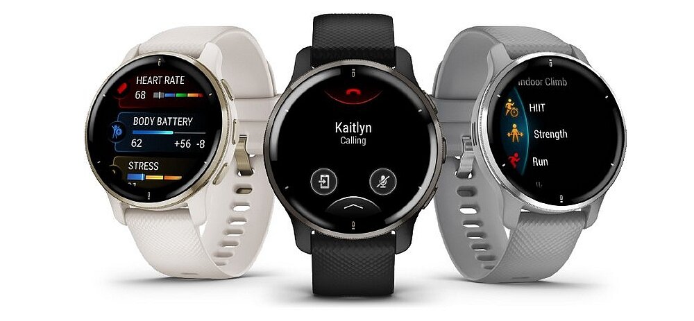 Smartwatch GARMIN Venu 2 Plus ekran bateria sport zdrowie ćwiczenia monitoring sen puls krew pasek