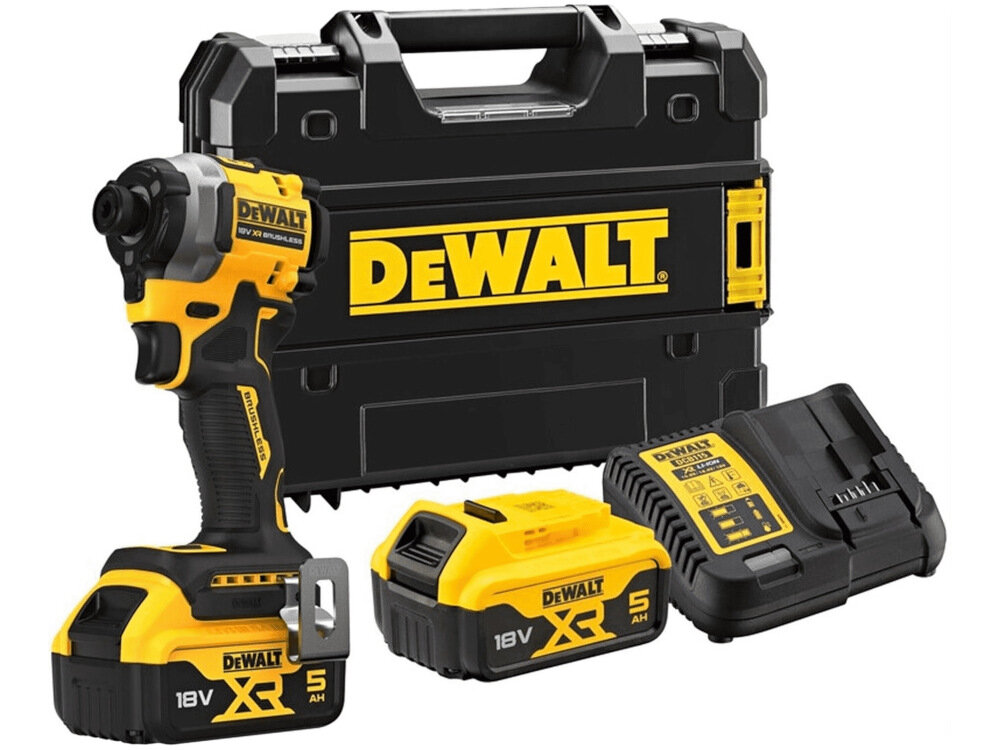 Zakrętarka udarowa DEWALT DCF850P2T dwa akumulatory ładowarka zaczep do paska uchwyt magnetyczny walizka instrukcja obsługi w języku polskim karta gwarancja