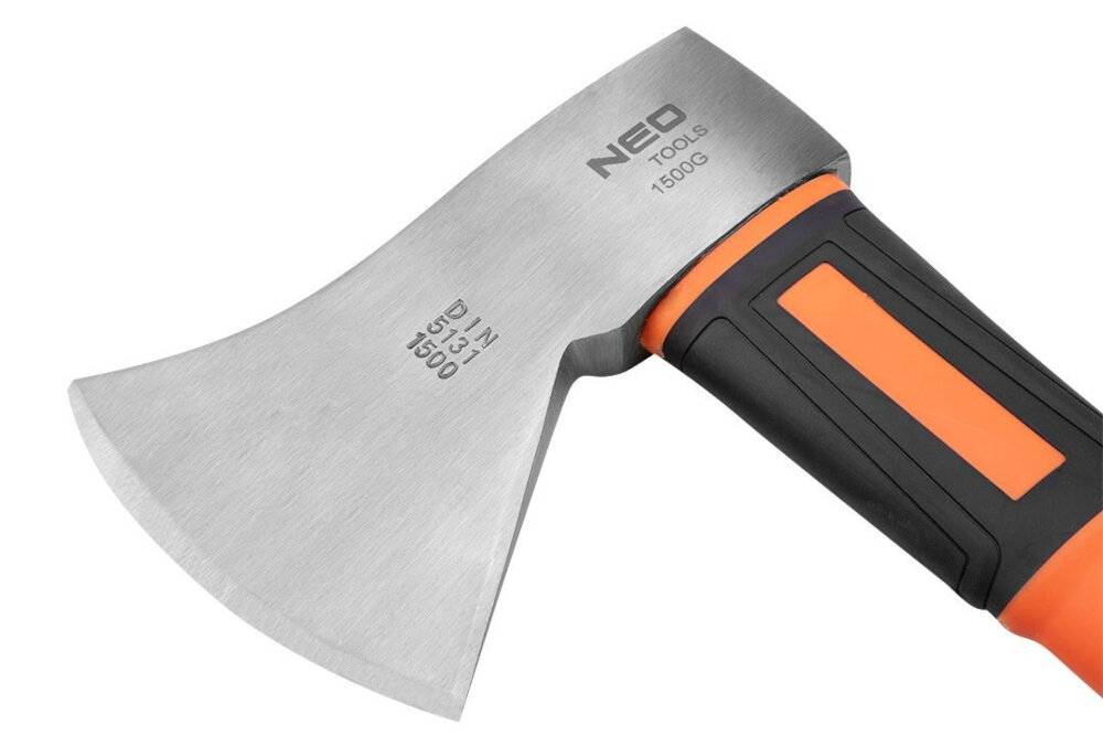 Siekiera uniwersalna NEO 27-124 1.5 kg obuch hartowany indukcyjnie i strefowo odpornosc na tepienie dlugotrwala ostrosc waga 1500 g grubosc 35 mm mocne uderzenie do ciezkiej pracy