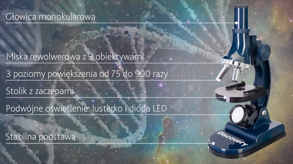 Zestaw DISCOVERY Scope 2 z książką mikroskop podświetlenie LED powiększenia