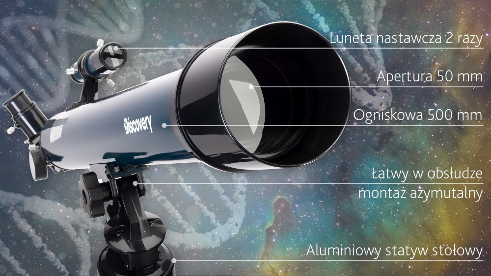 Zestaw DISCOVERY Scope 2 z książką apertura ogniskowa łatwa obsługa książka powiększenie luneta
