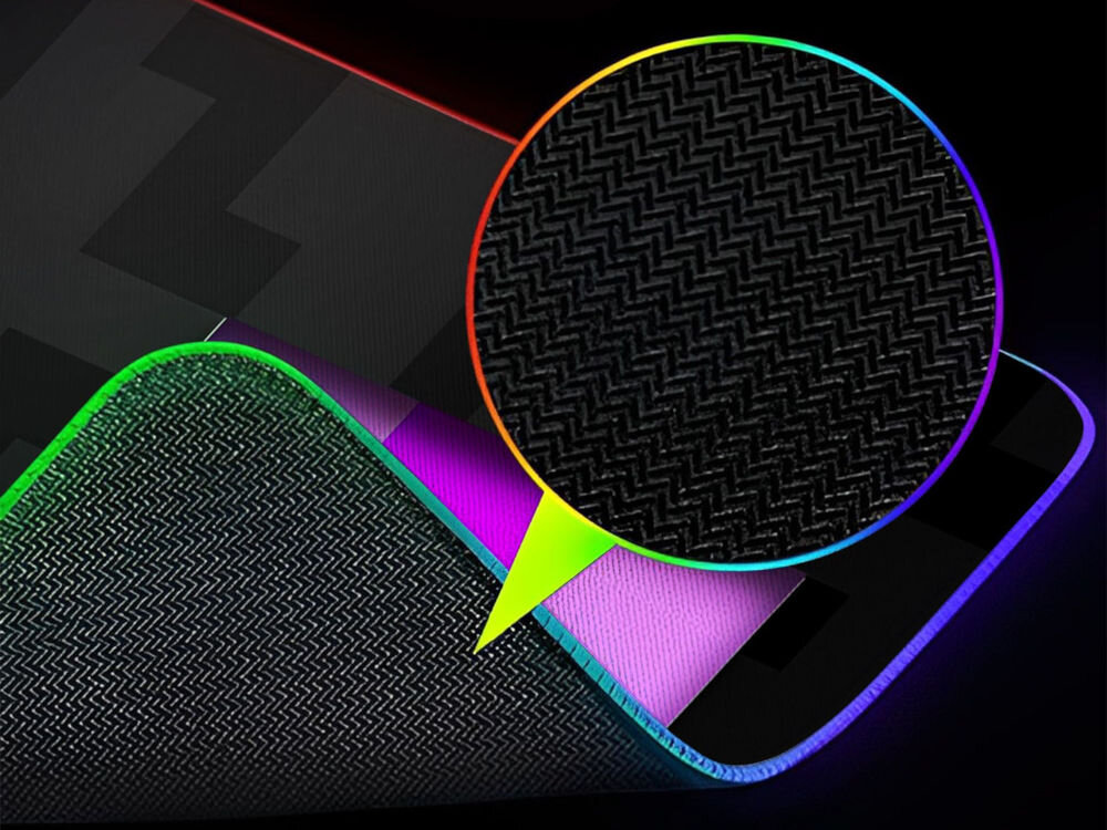 Podkładka MOZOS Gaming MP krawedzie oswietlenie tryby powierzchnia