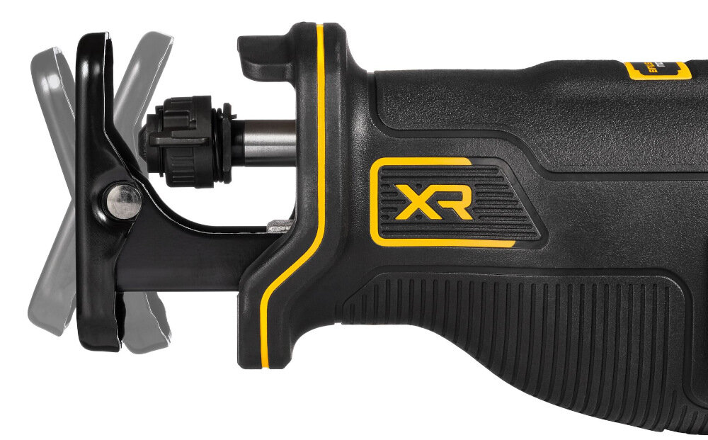 Piła szablasta DEWALT DCS382N funkcjonalna szeroka liczba zastosowań do cięcia drewna do 300 mm tworzyw sztucznych do 160 mm płyt kartonowo-gipsowych struktur metalowych do 130 mm