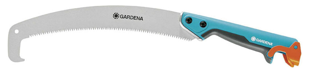 Piła ogrodowa GARDENA 300 PP 8738-20 do ciecia drzew i krzewow ostrze dlugosc 300 mm ze stali z impulsowo hartowanym uzebieniem podwojnym szlifem wyjatkowa ostrosc precyzja ciecia specjalna powloka ochrona przed korozja