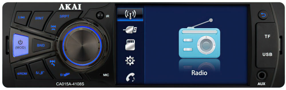 Radio samochodowe AKAI CA015A-4108S - źródła