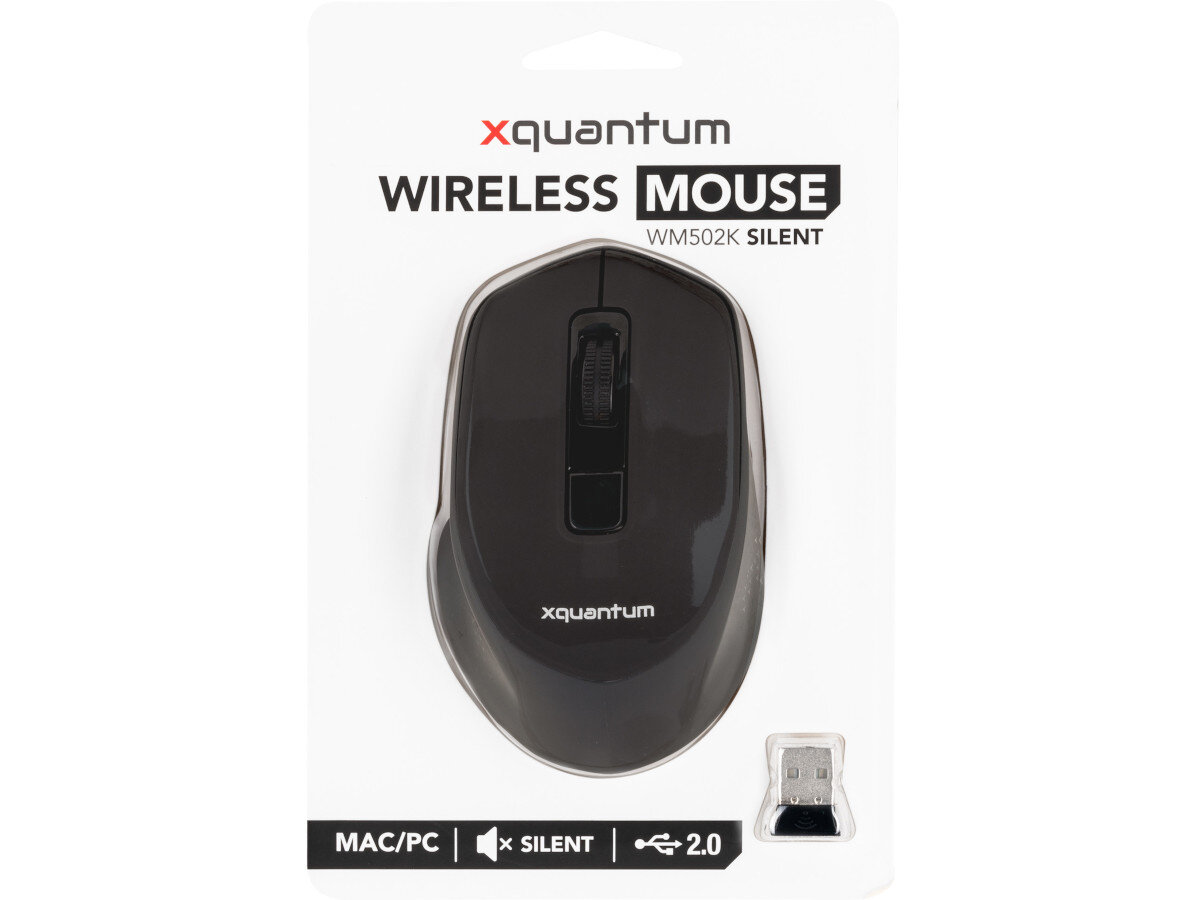 Mysz XQUANTUM WM502B Silent opakowanie zestaw