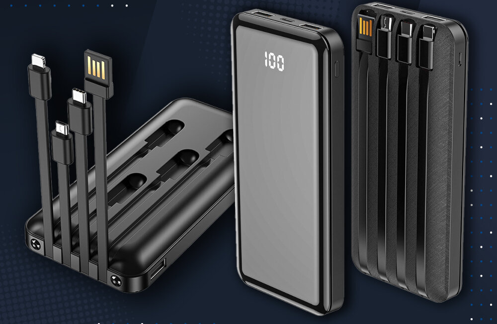 Powerbank FOREVER TB-411 ALLin1 10000mAh Czarny design