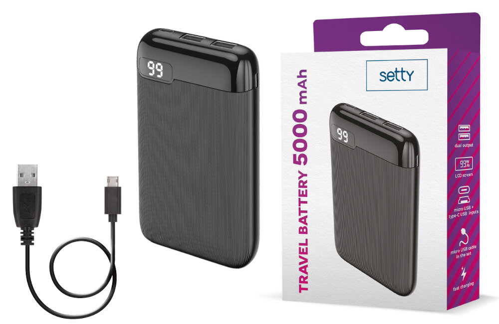 Powerbank SETTY MXPB-01 5000mAh Czarny