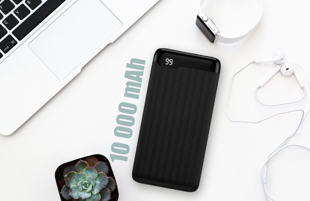 Powerbank SETTY GSM106102 10000mAh Czarny ladowanie natezenie pradu moc