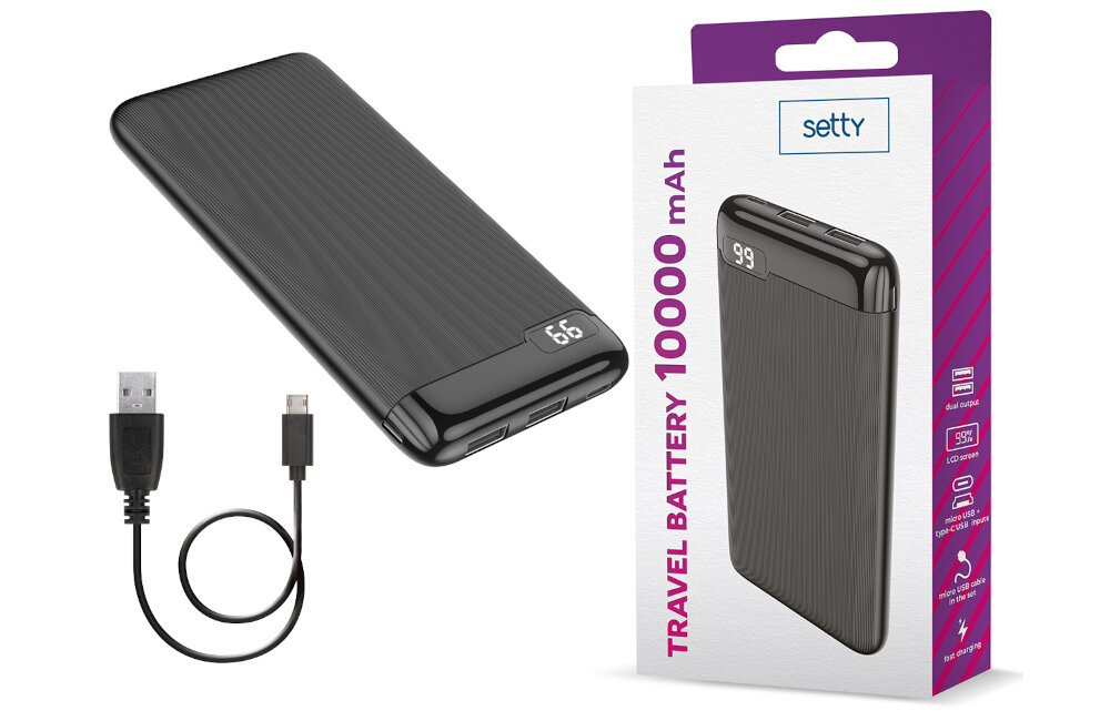Powerbank SETTY GSM106102 10000mAh Czarny