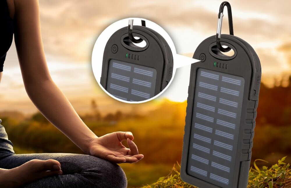 Powerbank solarny SETTY diody led
