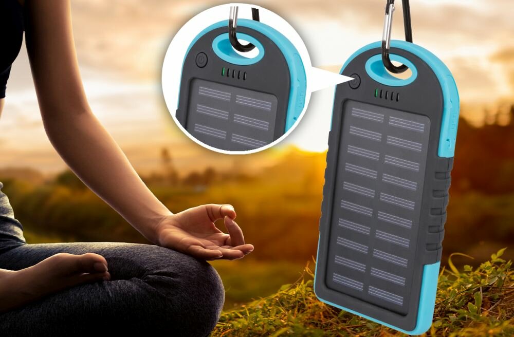Powerbank solarny SETTY diody led