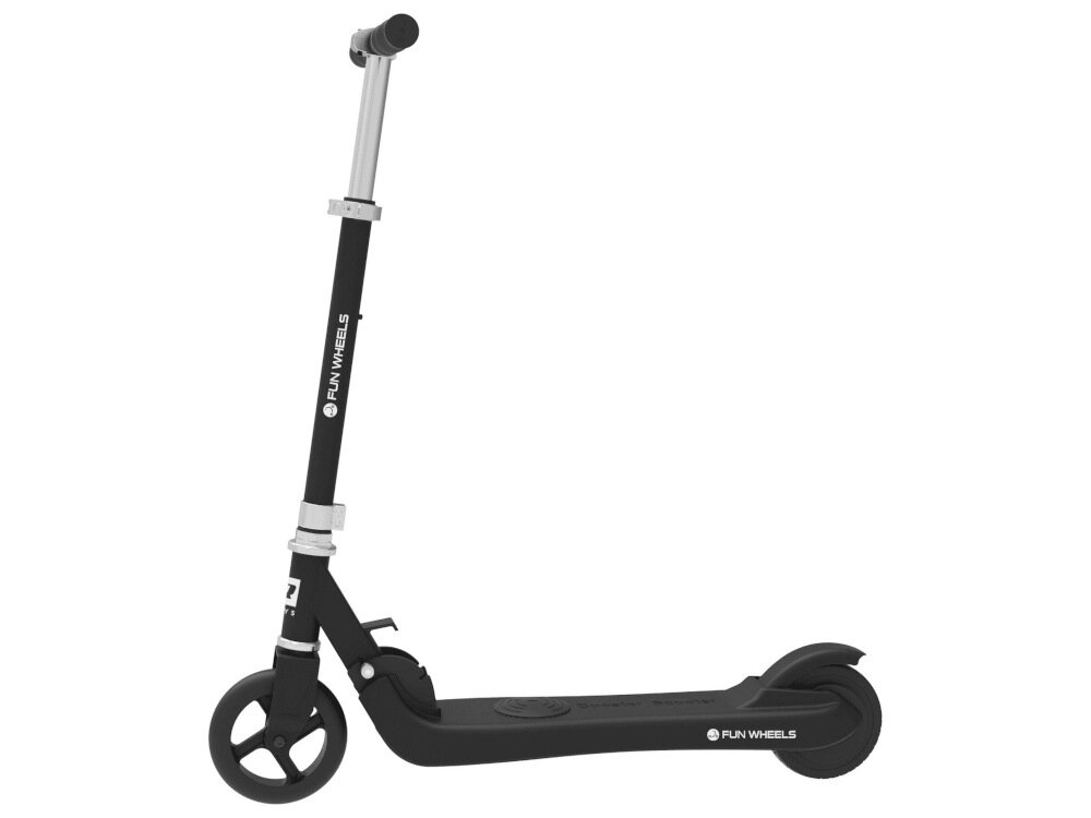Hulajnoga elektryczna REBEL Fun Wheels Czarny solidna konstrukcja ramy z aluminium i wysokiej jakości tworzyw sztucznych niska waga 4,5 kg