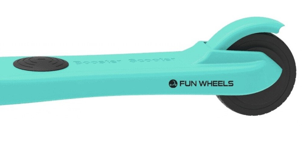 Hulajnoga elektryczna REBEL Fun Wheels Niebieski elektryczny silnik moc 100 W prędkość do 12 km/h bateria pojemność 2,0 Ah zasięg do 6 km czas ładowania około 3 godzin