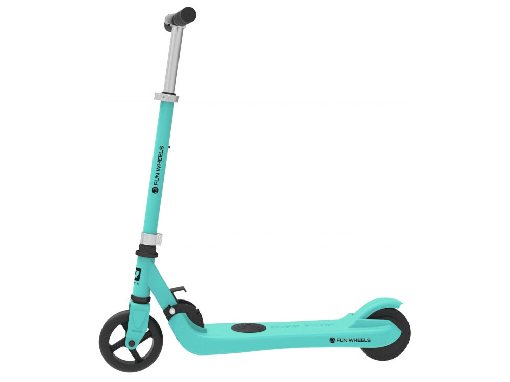 Hulajnoga elektryczna REBEL Fun Wheels Niebieski solidna konstrukcja ramy z aluminium i wysokiej jakości tworzyw sztucznych niska waga 4,5 kg