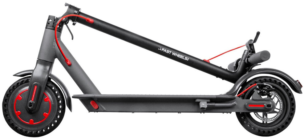 Hulajnoga elektryczna REBEL Fast Wheels Pro Czarny składana konstrukcja łatwa w transporcie