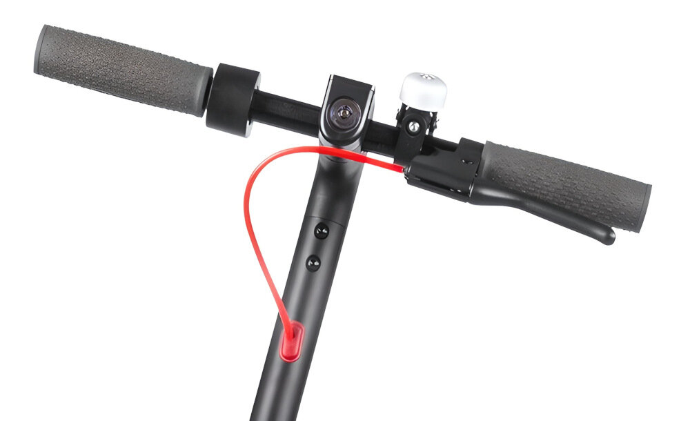 Hulajnoga elektryczna REBEL Fast Wheels Pro Czarny minimalistyczna kierownica w kształcie litery T wygodne uchwyty pokryte antypoślizgową i miękką powłoką pewny chwyt uniknięcie otarć dłoni