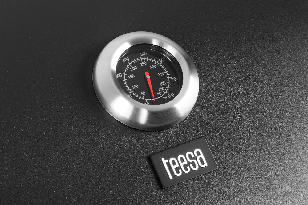 TEESA BBQ 3000 regulacja temperatura kontrolowanie ciepło ruszt pokrywa grill wbudowany termometr
