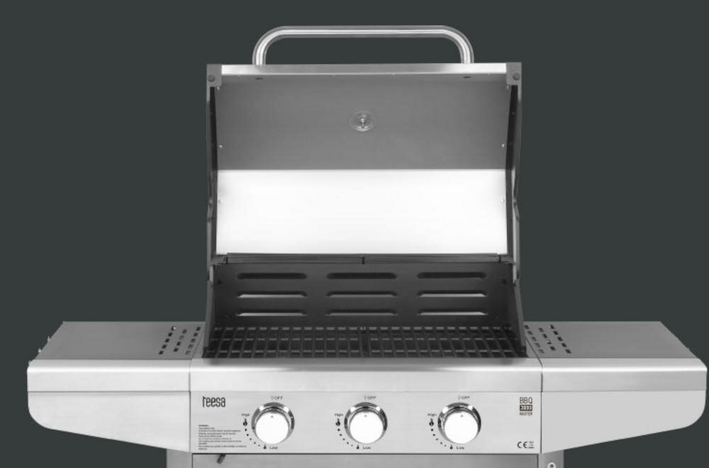 TEESA funkcjonalność grill gazowy  zewnętrzne elementy stal nierdzewna