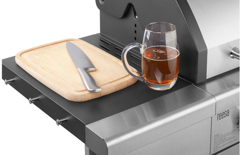 TEESA BBQ 3000 półki boczne przygotowywanie potrawy praktyczne rozwiązanie grillowanie przyjemność