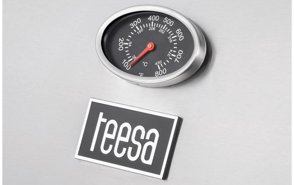 TEESA regulacja temperatura kontrolowanie ciepło ruszt pokrywa grill wbudowany termometr