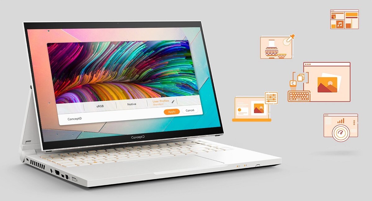 Laptop ACER ConceptD 3 Pełna paleta