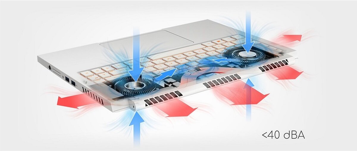 Laptop ACER ConceptD 3 Zoptymalizowane chłodzenie — Vortex Flow