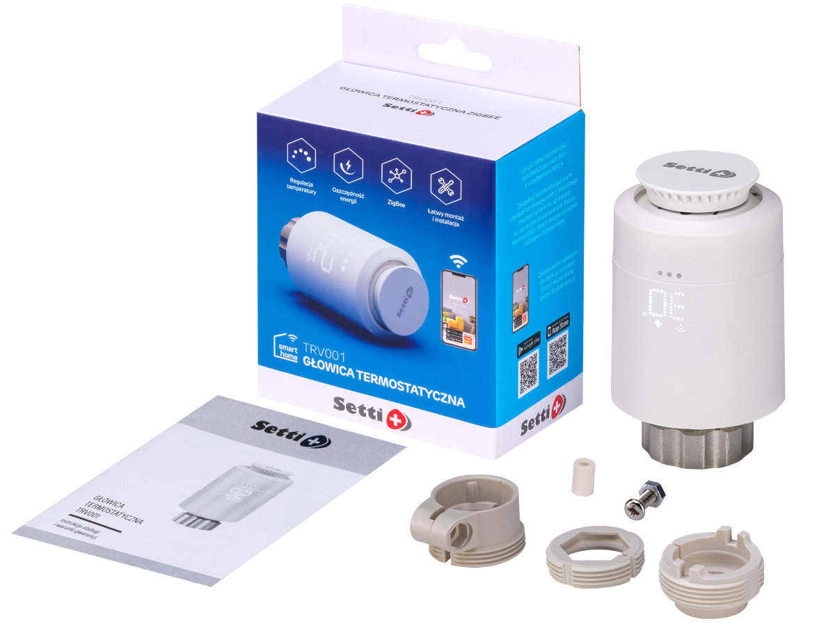 GLOWICA TERMOSTATYCZNA SMART SETTI+ TRV001 zawartosc opakowania