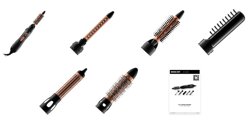 suszarko-lokówka SENCOR SHS 8401BK zestaw akcesoria komplet wyposazenie