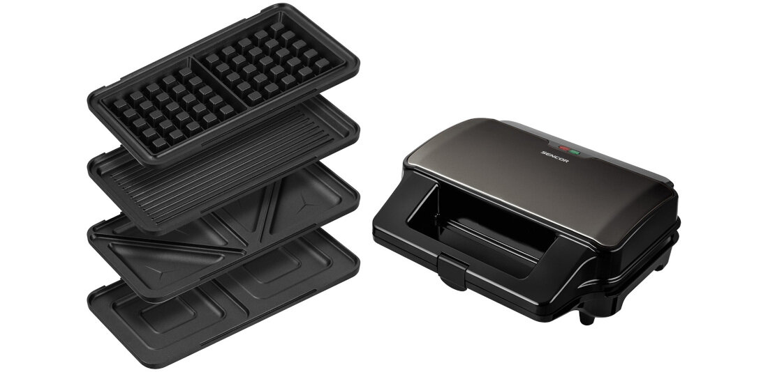 Opiekacz SENCOR SSM 9978BK 4w1 zestaw akcesoria komplet wyposazenie