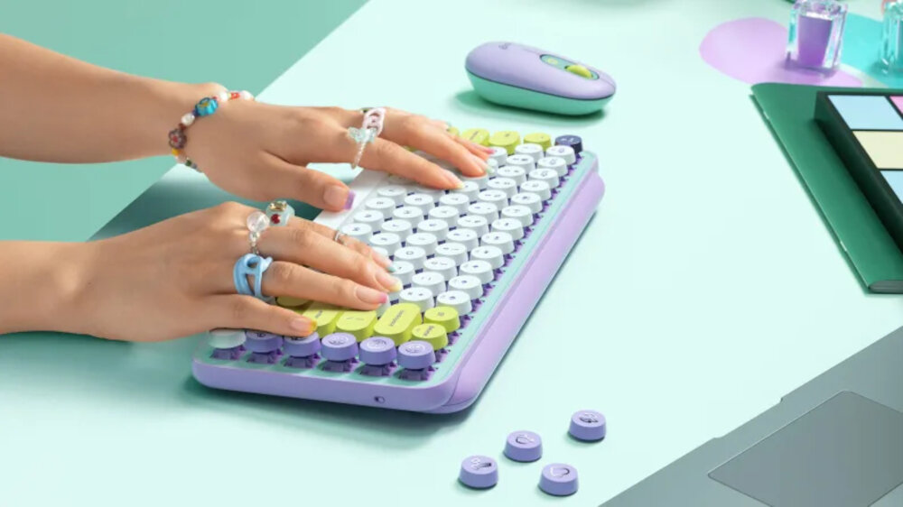 Klawiatura LOGITECH Pop Keys Daydream miejsce pracy relaks