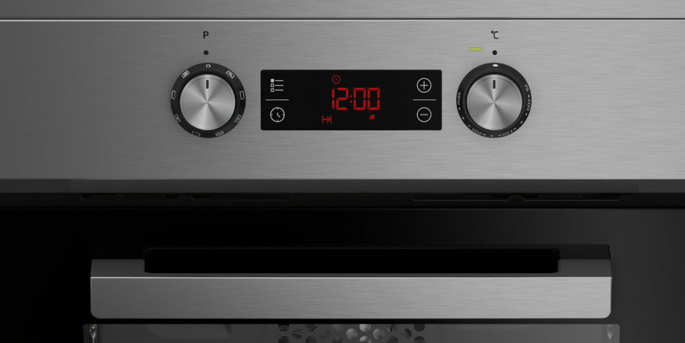 KUCHNIA BEKO FSM58301XCDT intuicyjny Wyświetlacz semi-sensorowy łatwa obsługa opcje ustawienia estetyka wygląd pokrętła