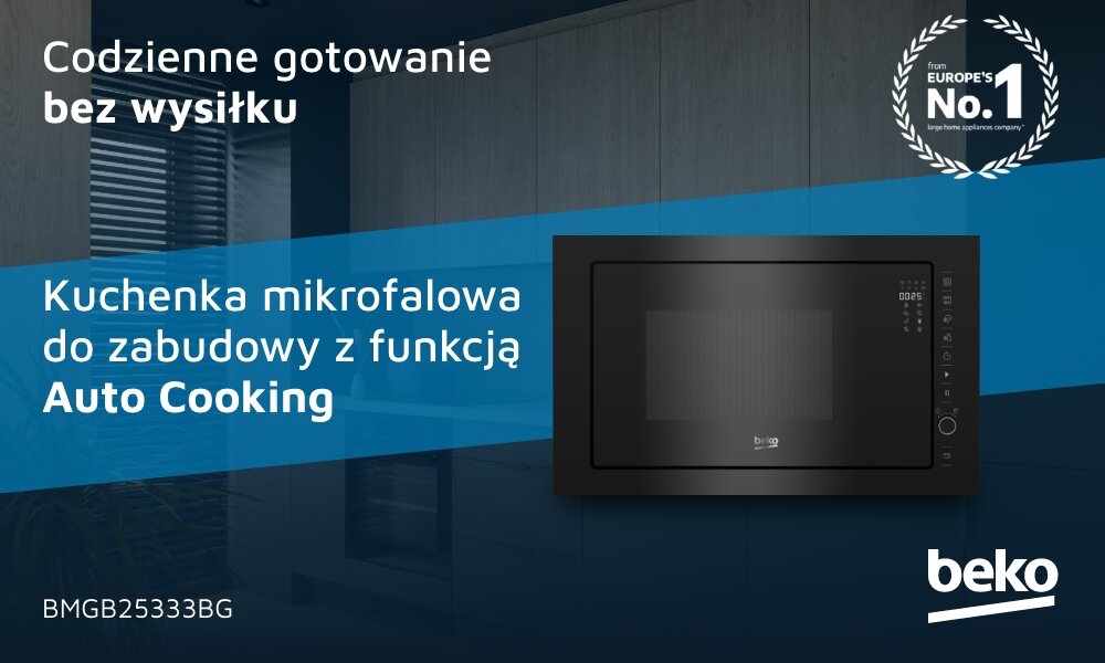 KUCHNIA MIKROFALOWA BEKO BMGB25333BG Auto cooking to rozwiązanie, które upraszcza codzienne przygotowywanie posiłków. Wystarczy wybrać typ potrawy, np. mięso, ryby, ziemniaki, makaron czy pizzę, oraz określić jej wagę, a mikrofalówka automatycznie dobiera optymalne parametry czasu i mocy. Dzięki temu nie trzeba zgadywać ustawień ani kontrolować całego procesu – potrawy są równomiernie podgrzane i zachowują odpowiednią konsystencję
