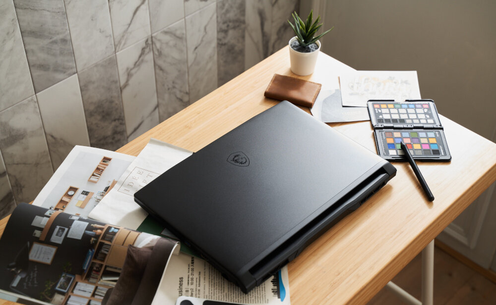 Laptop MSI Creator M16 A11UC 16 IPS i7-11800H 16GB SSD 512GB GeForce RTX3050 Windows 11 Home chłodzenie system operacyjny
