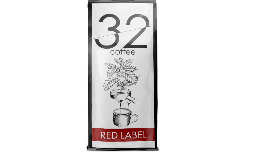Kawa ziarnista RED ORCA COFFEE 32 Coffee RED Label 1 kg opakowanie