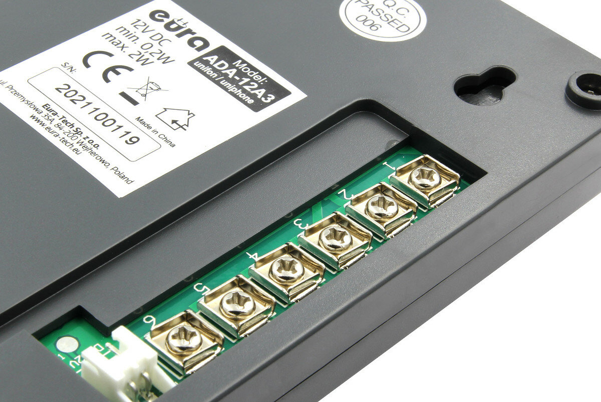 Zestaw domofonowy EURA ADP-62A3 grafitowy montaz odpornosc