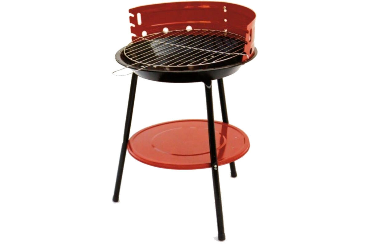 Grill ogrodowy węglowy ACTIVA 19935 Okrągły, ergonomicznej, balkon, grill, wygoda, Prezentacja grilla ogrodowego na białym tle.