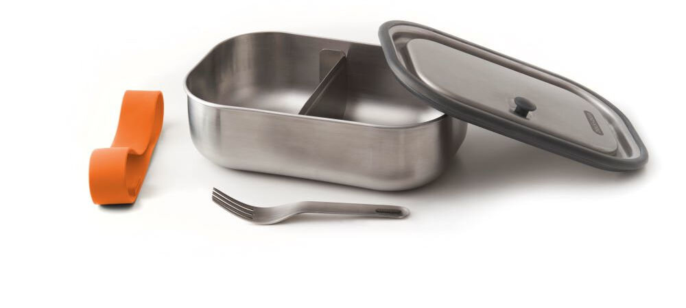 Lunch Box stalowy BLACK+BLUM BAM-SS-L003 1L widelec elastyczna opaska dokumentacja  