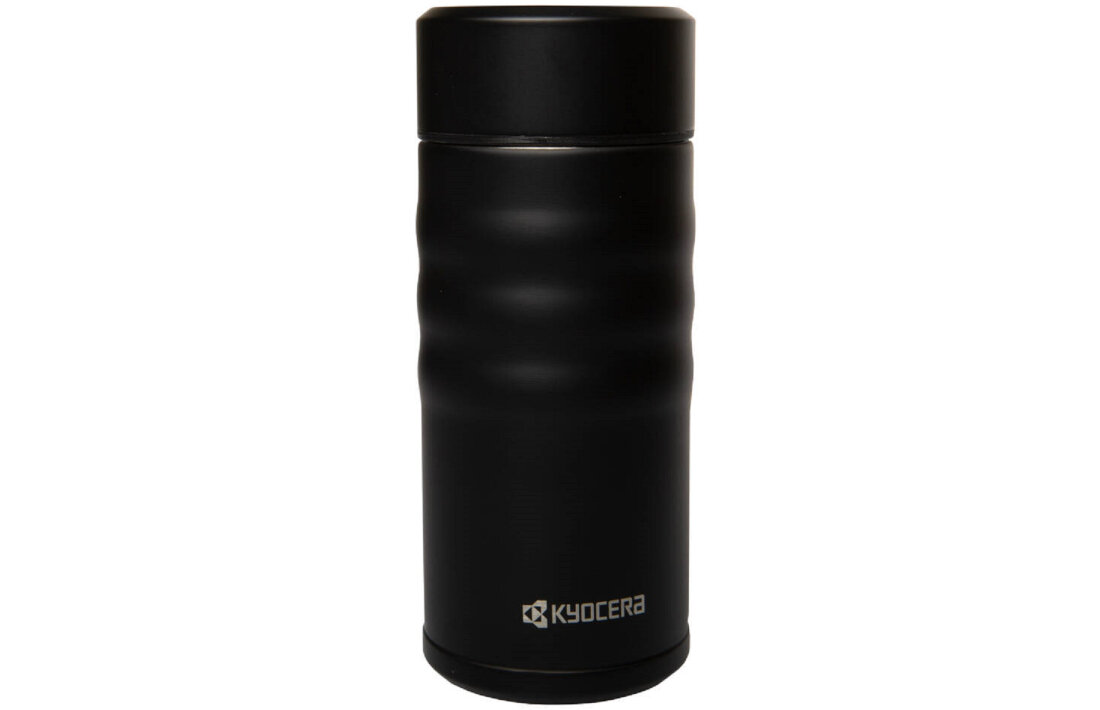 Kubek termiczny KYOCERA MB-12SBK Czarny izolacja termiczna pojemność napój utrzymywanie ciepła czas wykonanie stal nierdzewna podwójne ścianki